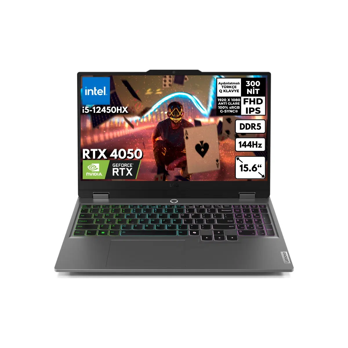 Loq I5-12450HX 24-Gbddr5 1 Tbssd RTX4050 (6gb) 105W 15.6" Fhd 144Hz Freedos Oyuncu Bilgisayarı 83GS009ATRHMF5