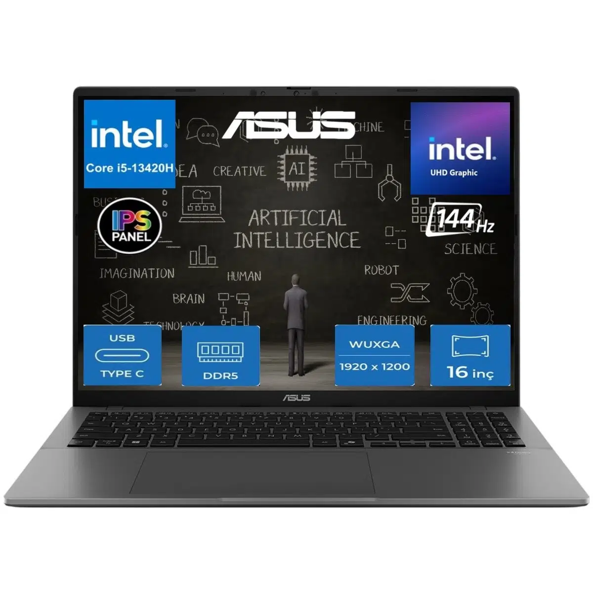 Vivobook S16 S3607VA Intel Core I5 13420H 32GB Ram 1tb SSD Windows 11 Pro 16" 144Hz Wuxga Yapay Zeka Destekli Taşınabilir Bilgisayar RP045